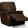 TCU EZ1650 Leather Recliner Chair with footrest up.