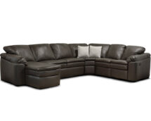 TCU Lackawanna Leather Sectional Sofa.