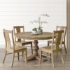 Alana single pedestal table with Maverick chairs.