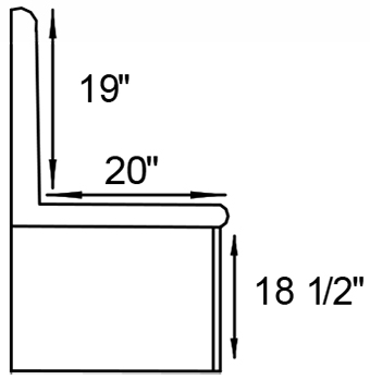 Y&T Seating Dimensions.