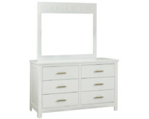 Brooklyn 6 Drawer Dresser with Mirror.